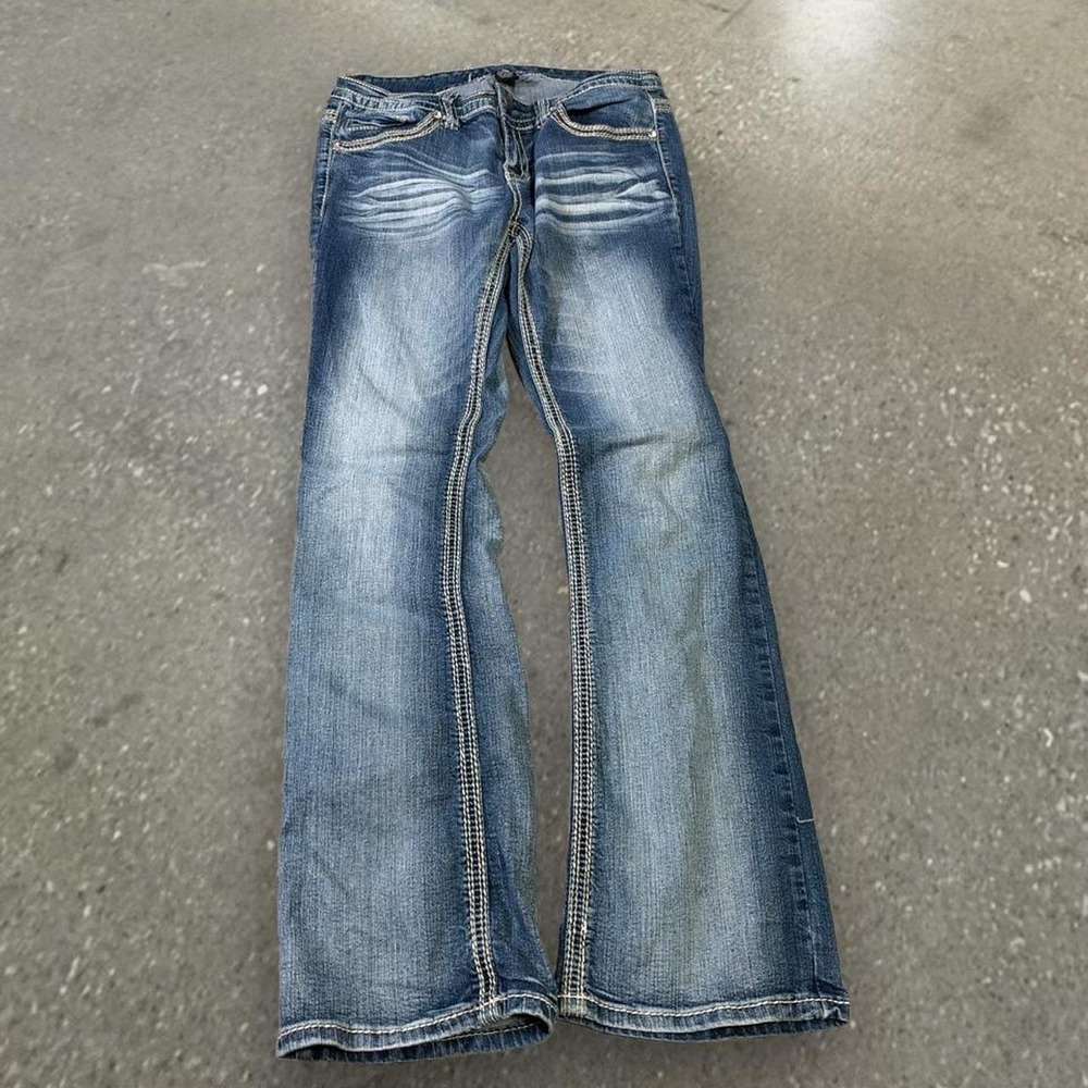 Ariya Blue Faded Y2K Bootcut Jeans Womens Size 9/10